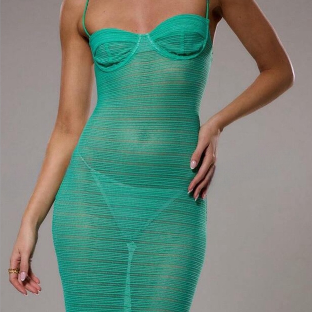 Sheer Fishtail Dress